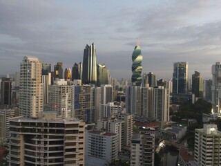 Panama City skyline at dawn