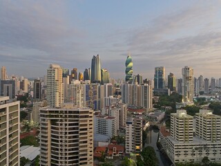 Panama City skyline at dawn