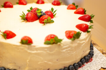 Strawberry and Blueberry Cake