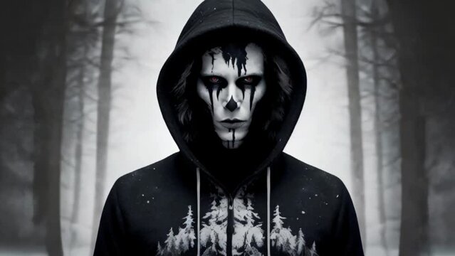 ネット社会のダークな人物　AI動画　ジェネレーティブ AI