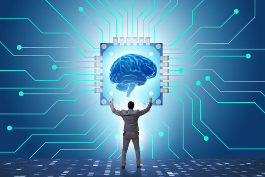 Concept of AI - artificial intelligence in action - Powered by Adobe