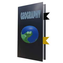 3 D illustration of  geography book