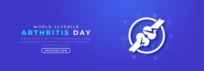 World Juvenile Arthritis Day Paper cut style Vector Design Illustration for Background, Poster, Banner, Advertising, Greeting Card