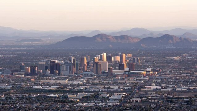 Phoenix Skyline Wide Establishing Shot