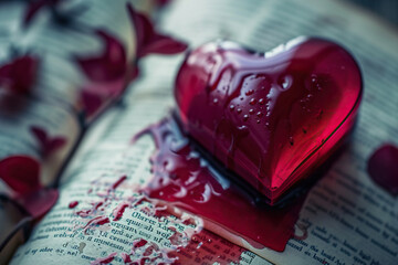 book with bloody heart 