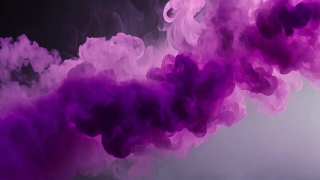 purple colored smoke on a black background 4K video