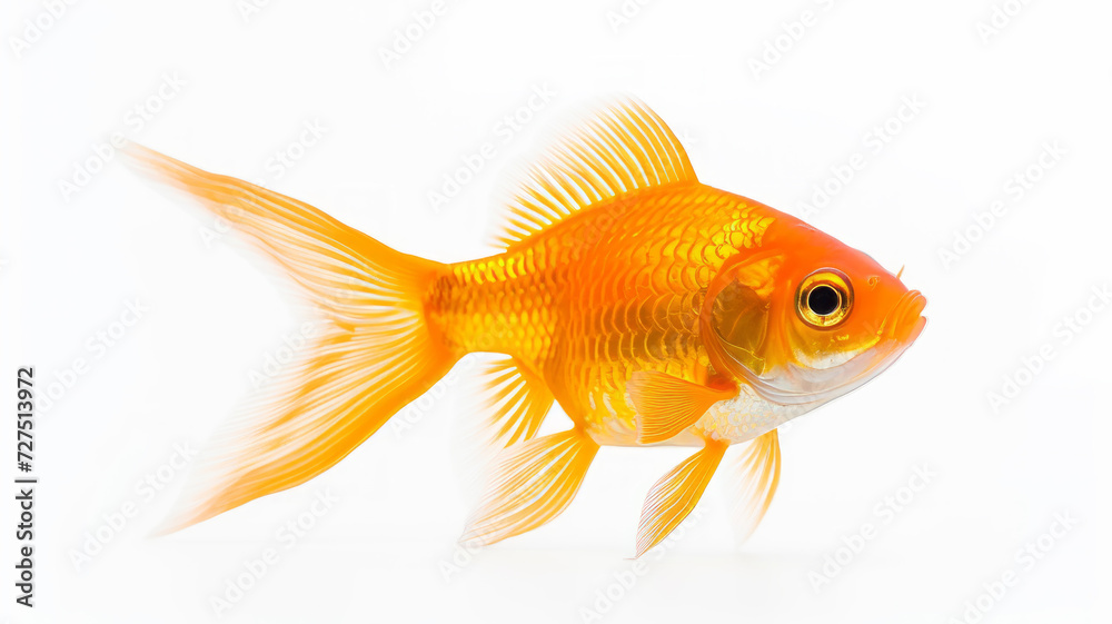 Wall mural Isolated Goldfish