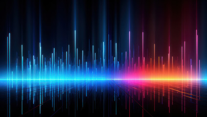 Abstract Sound Wave: A Vibrant Fusion of Electronic Energy and Musical Technological Design