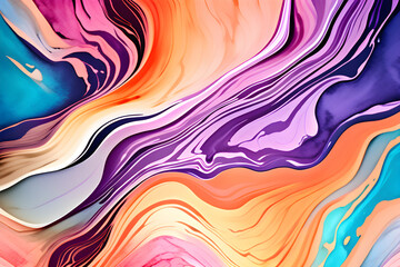 Closeup of abstract watercolor paint background. Generative AI (생성형 AI)