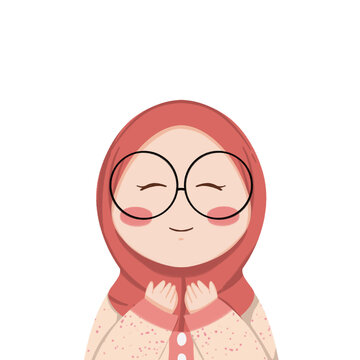 Muslim cartoon character praying