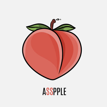 vector of apple funny design perfect for print, etc 