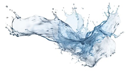 Obraz premium Water Splash With Isolated Transparent Background