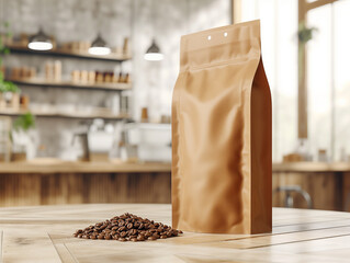 coffee package bag design template