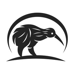 Kiwi Bird Logo template Isolated. Brand Identity. Icon Abstract Vector graphic