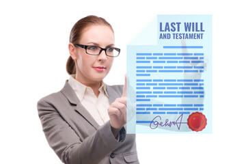Last will and testament legal concept