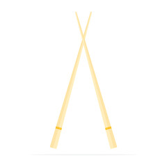 Wooden stick or chopstick to take food illustration vector