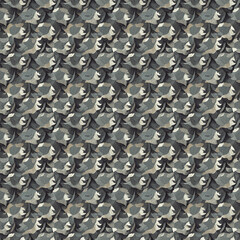 Stylized Foliage Cascade, Textured Leaf Pattern