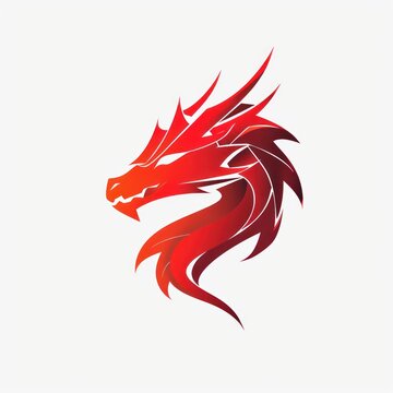 Vector illustration logo icon design of a dragon head.