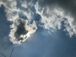 blue sky with clouds