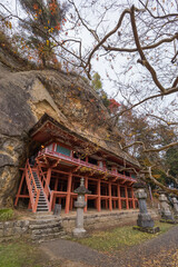日本　岩手県西磐井郡平泉町にある達谷窟毘沙門堂