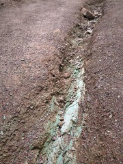 [Peru] Close up of the ground on the  trail of Vinicunca mountain (Rainbow mountain)