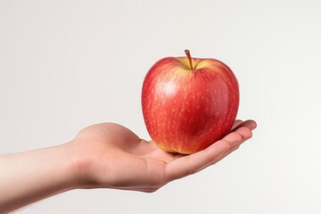 a apple on a hand