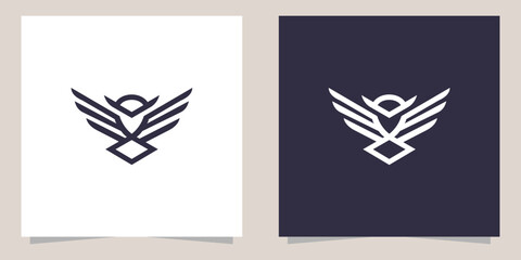 owl logo design vector