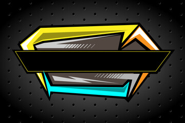 Modern Racing frame vector logo