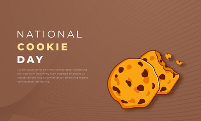 National Cookie Day Paper cut style Vector Design Illustration for Background, Poster, Banner, Advertising, Greeting Card