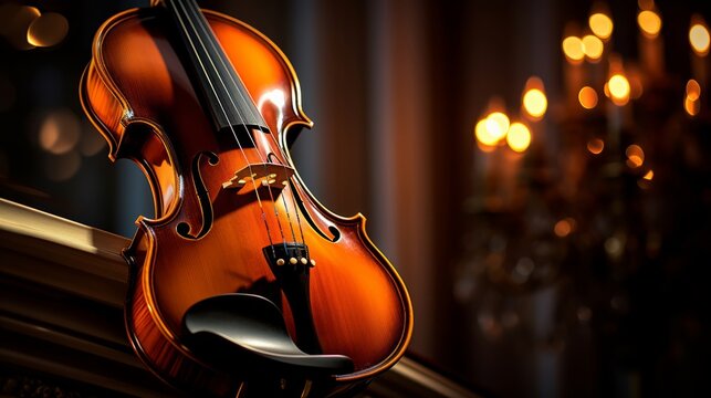 Classical string instrument with focus on the fine details