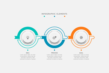 Contents infographics business colorful elements design