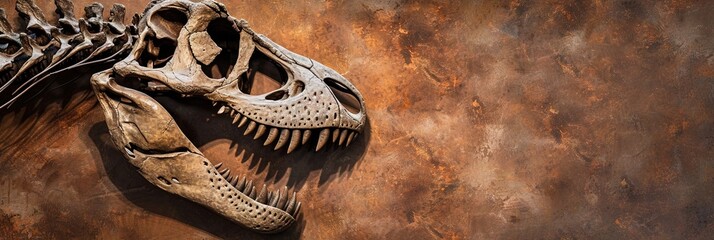 Tyrannosaurus Rex dinosaur fossil on display