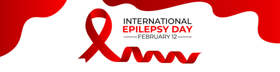 International Epilepsy Day vector. epilepsy awareness ribbon vector isolated on a white background. The second Monday of February each year. Important day. banner, cover, poster, card, flyer, ADS.