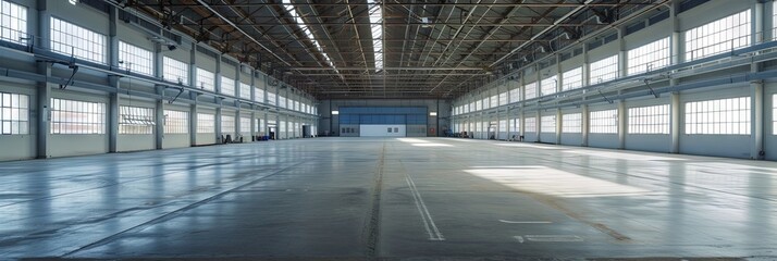 Interior of an empty warehouse space