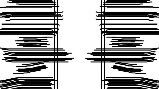 Texture animation with parallel symmetrical lines, both vertical and horizontal.