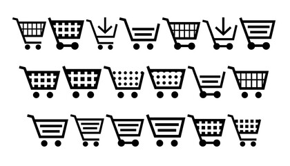 Cart icon set PNG transparent