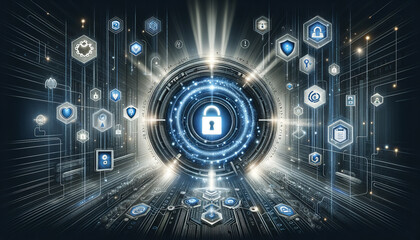 Futuristic GDPR Data Protection Interface