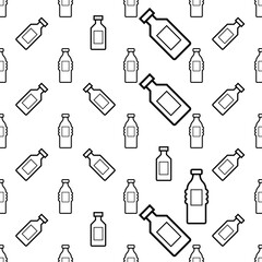 Bottle Icon Seamless Pattern