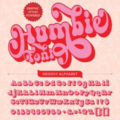 Humbie vintage retro bold Font template Vector Files