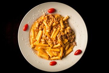 Pasta with vodka sauce