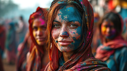 Holi festival of colors in India and Nepal 