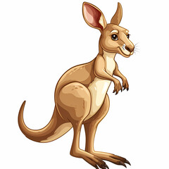 Jumping kangaroo cartoon