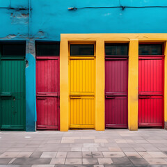 colorful doors