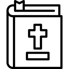 Obraz premium holy bible outline icon