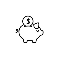 Piggy bank icon