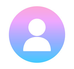 ピンクと青のグラデーション｜ユーザーアイコン