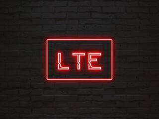 LTE のネオン文字