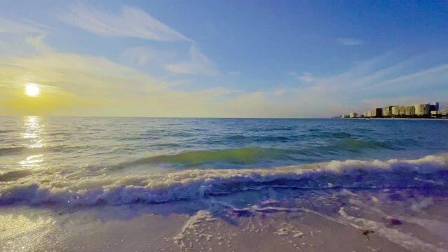 Sarasota Longboat Key Beach Waves Sunset
