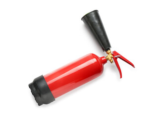 Fire extinguisher on white background