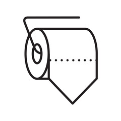 toilet paper. icon. Line vector icon on white background. High quality design element. Editable linear style stroke. Vector icon